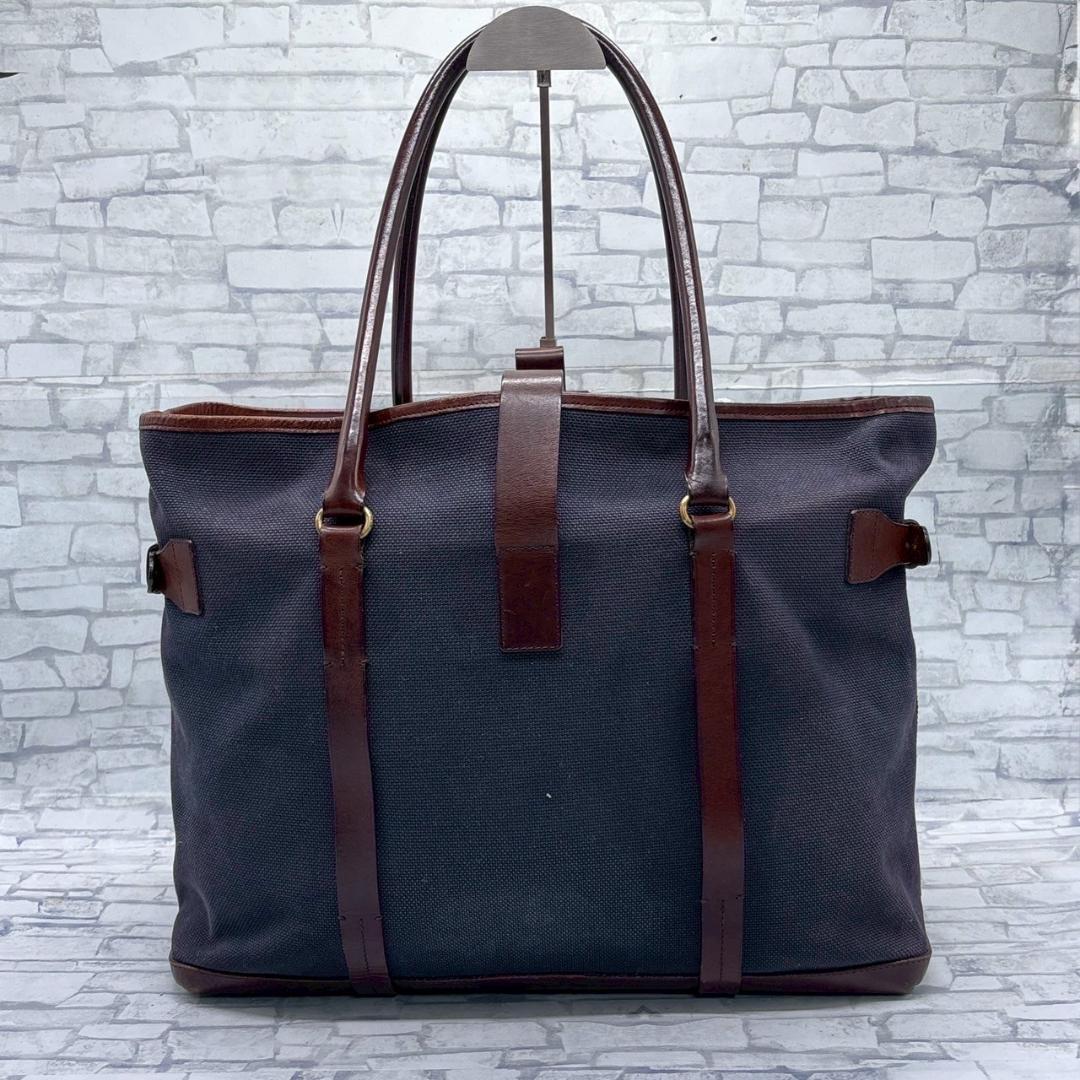 土屋鞄 キャンバス レザートートバッグ ショルダー可能 A4 PC収納可能