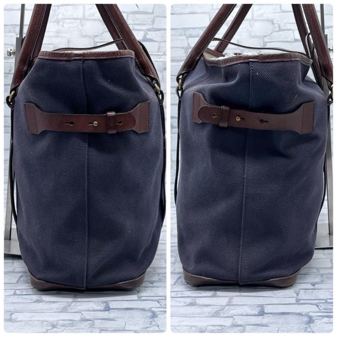 土屋鞄 キャンバス レザートートバッグ ショルダー可能 A4 PC収納可能