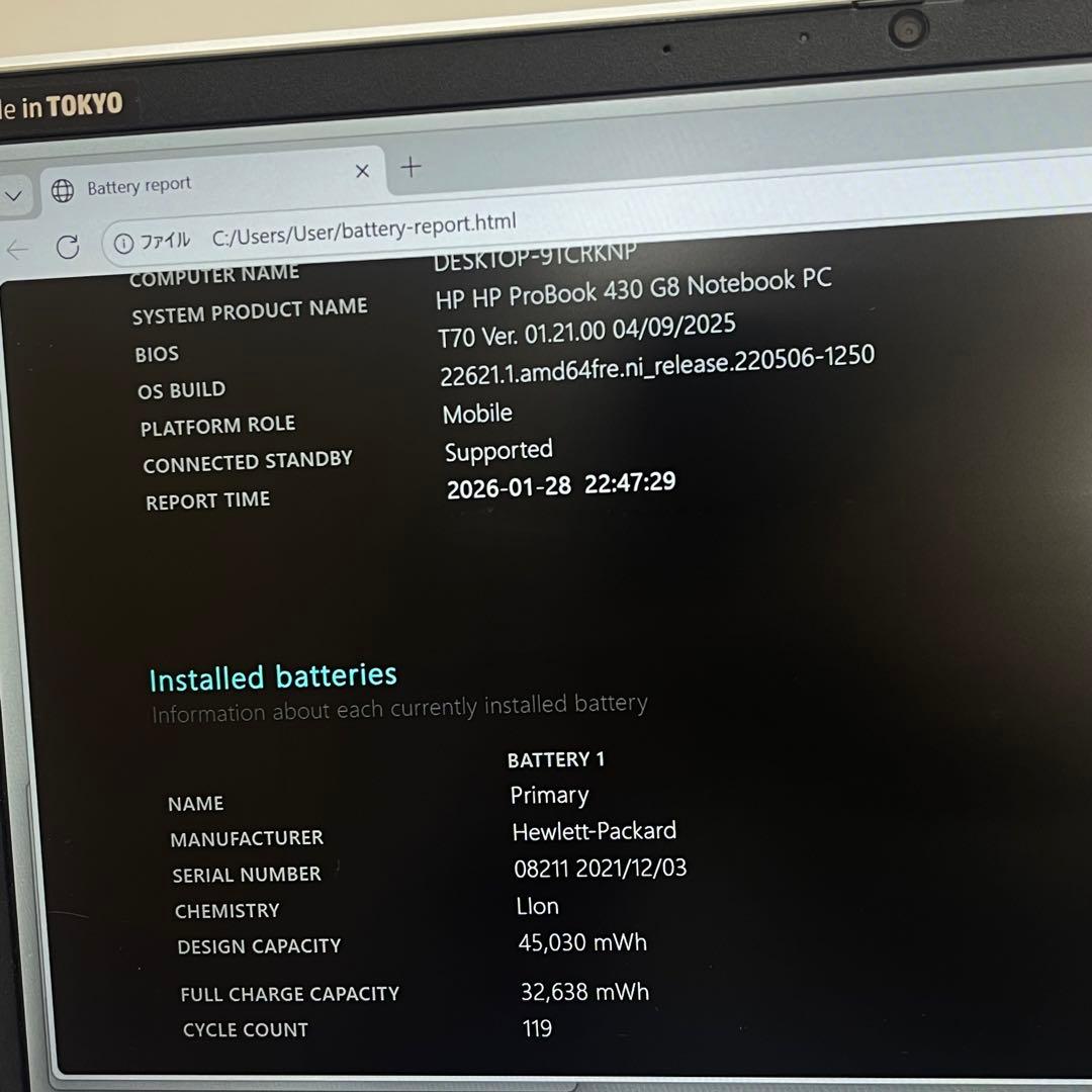 HP Probook 430 G8 i5-1135G7 8GB Office付き