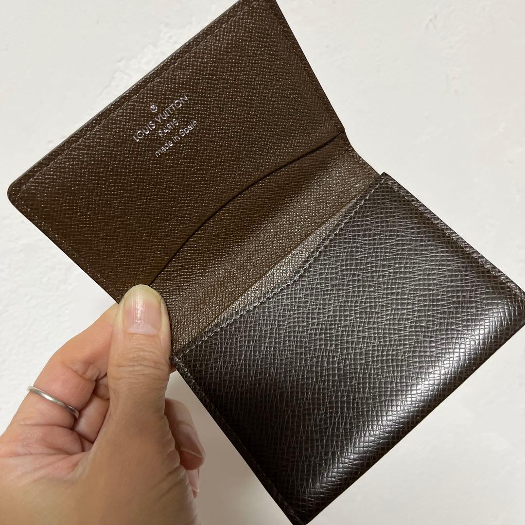 ルイヴィトン　タイガ　名刺入れ　ダークブラウン