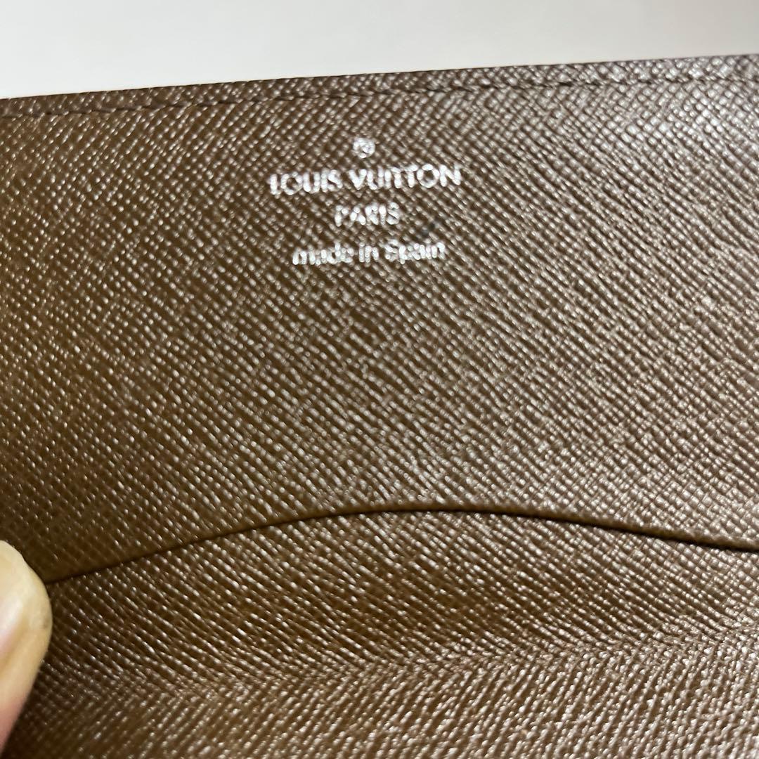 ルイヴィトン　タイガ　名刺入れ　ダークブラウン