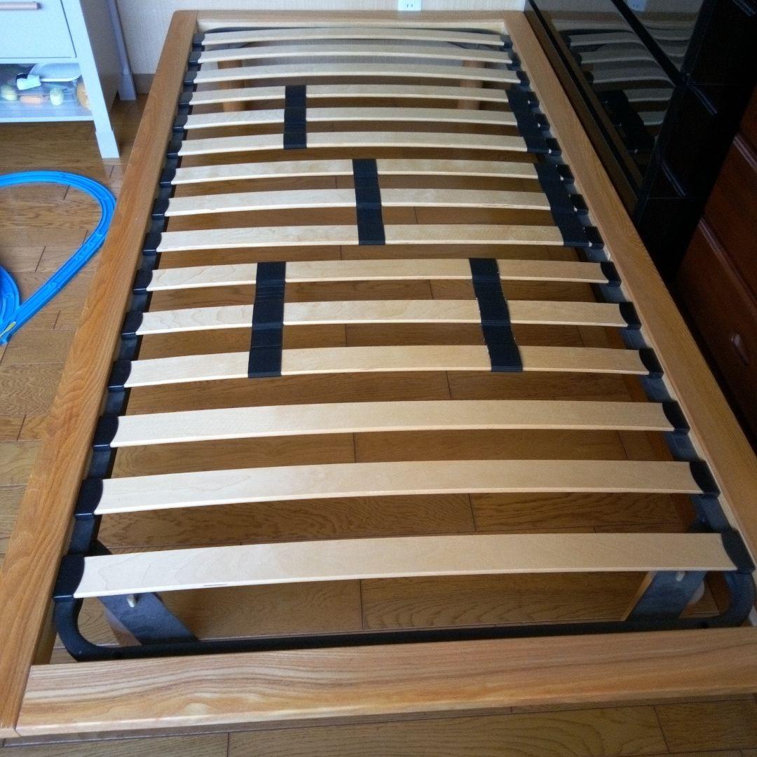 無印良品　シングル　木製スノコベッド 円柱型脚付き