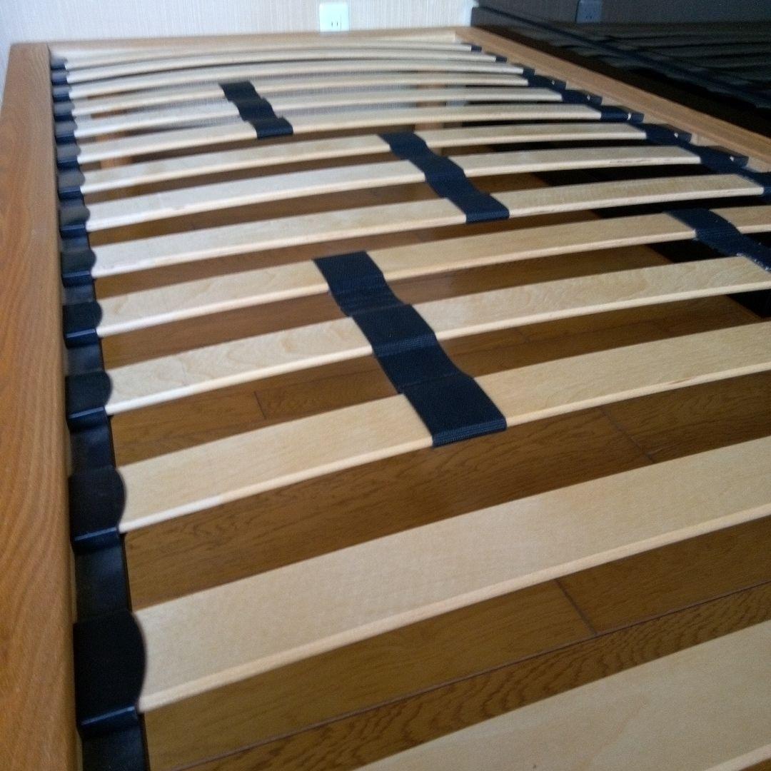 無印良品　シングル　木製スノコベッド 円柱型脚付き