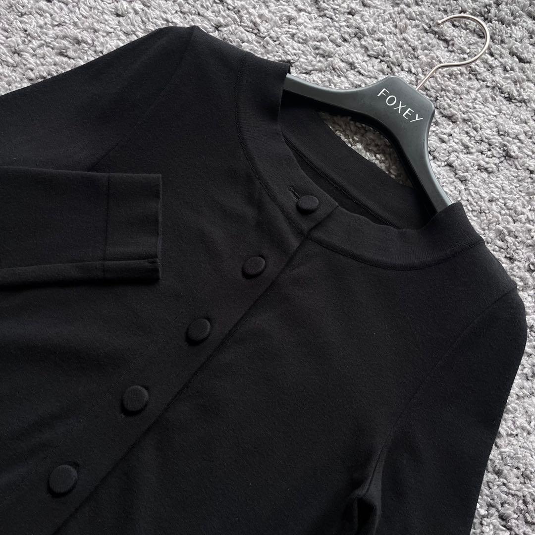 FOXEY 38 黒 Lady Compact Cardigan