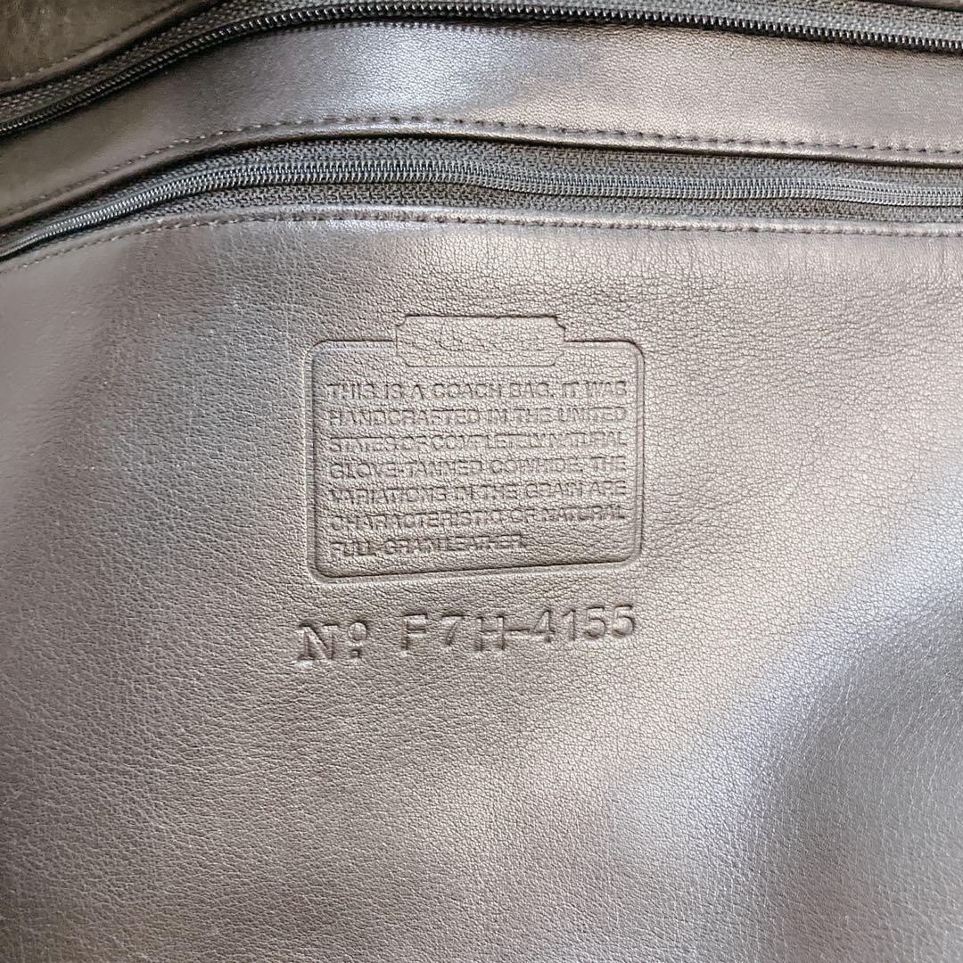 【美品】COACH oldcoach レザー トートバッグ A4可 ブラック 金