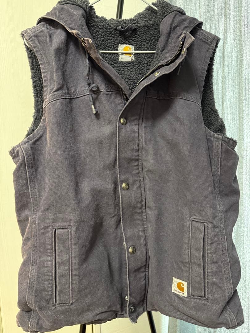 Carhartt フード付きベスト グレー 12/14