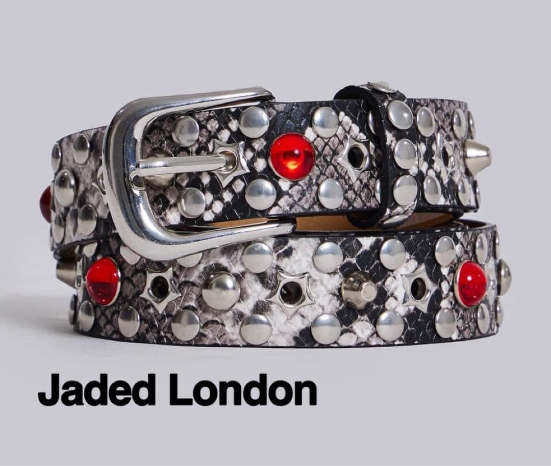 Jaded London 蛇柄ベルト