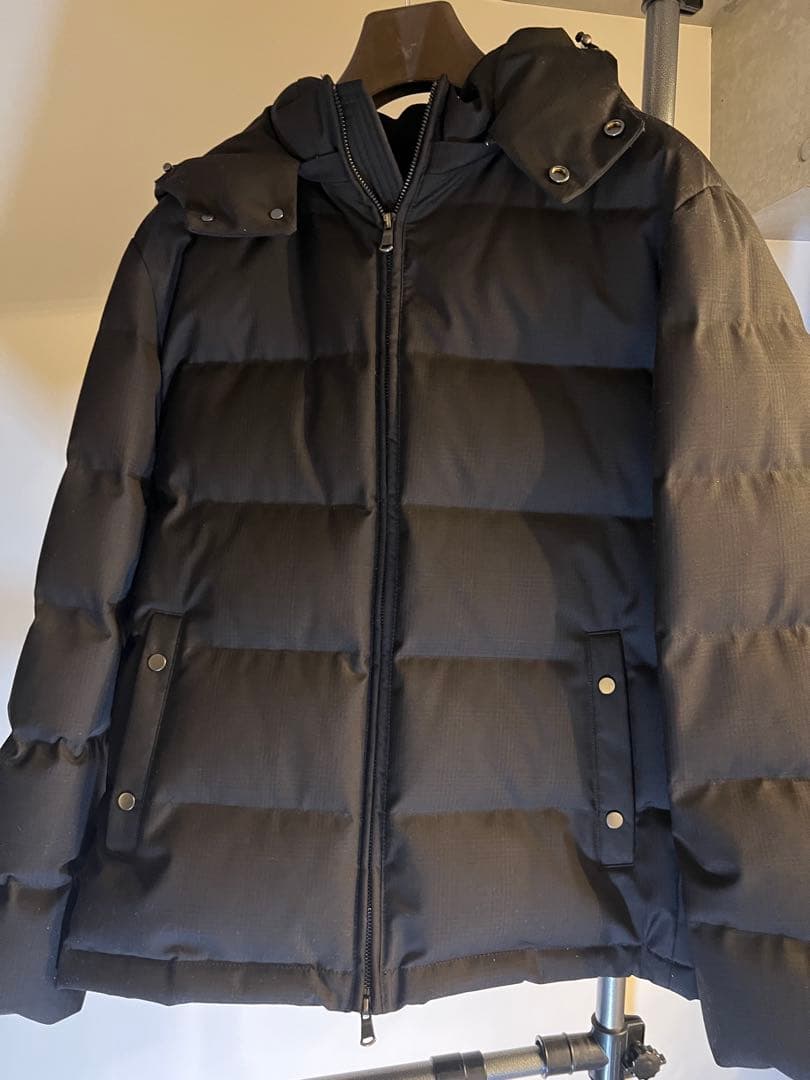 【ダウン90%】SHIPSシップスウール混ダウンジャケット 黒 防風 撥水極美品