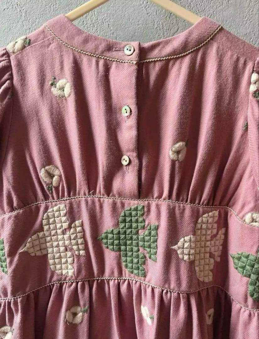 ミナペルホネン　ワンピース　キッズ　ohayo ピンク　90