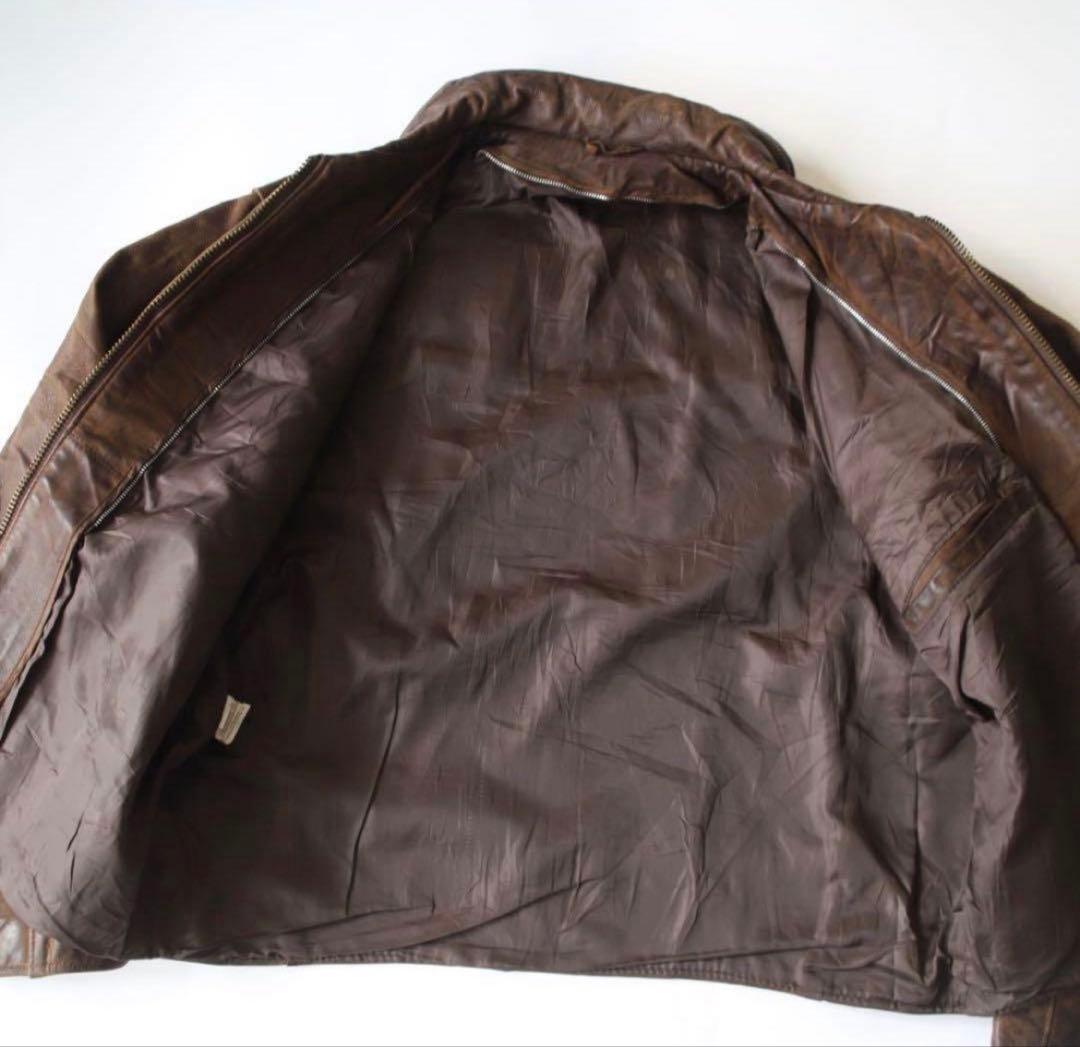 90s USA製 Schott ドリズラー レザージャケット ブルゾン アメリカ