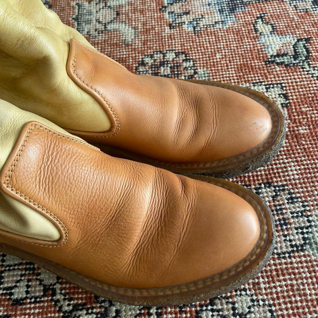 キャピタル kapital ポパイブーツ ショートブーツ　ボーダー　サイズ1