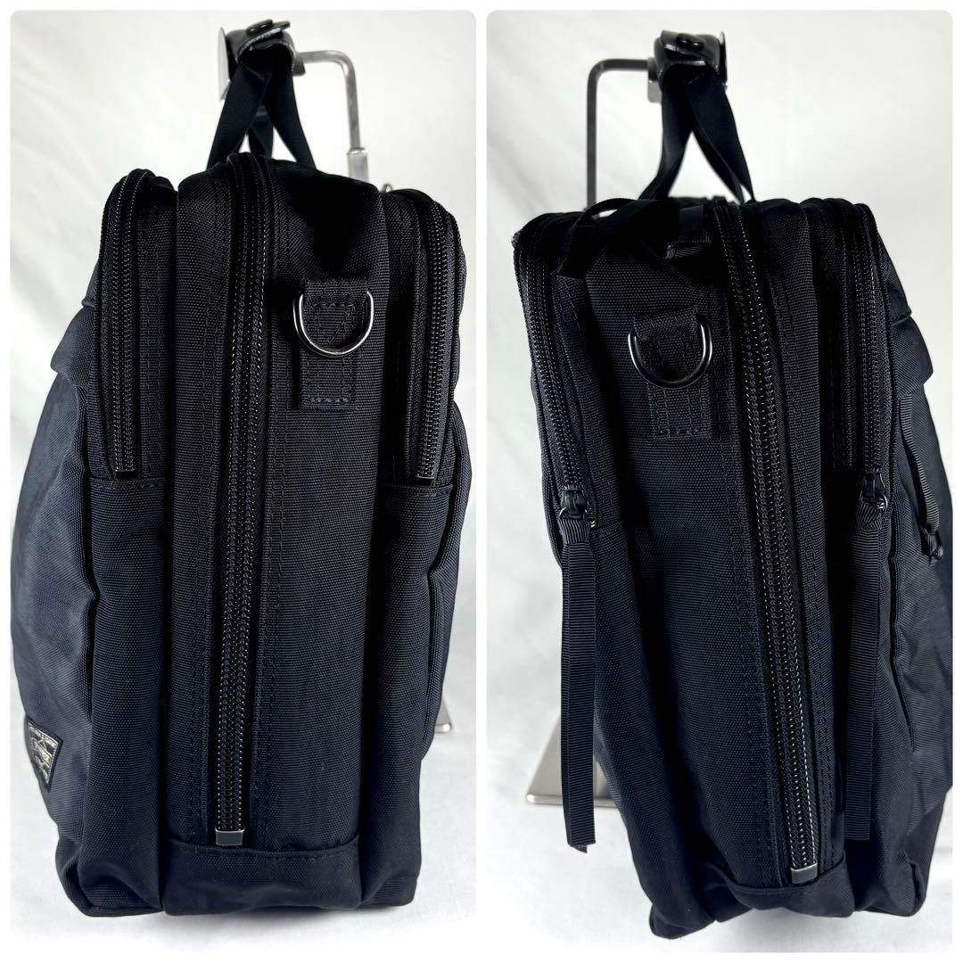 極美品 PORTER 2WAYブリーフケース 黒 A4可 ビジネス 未使用級