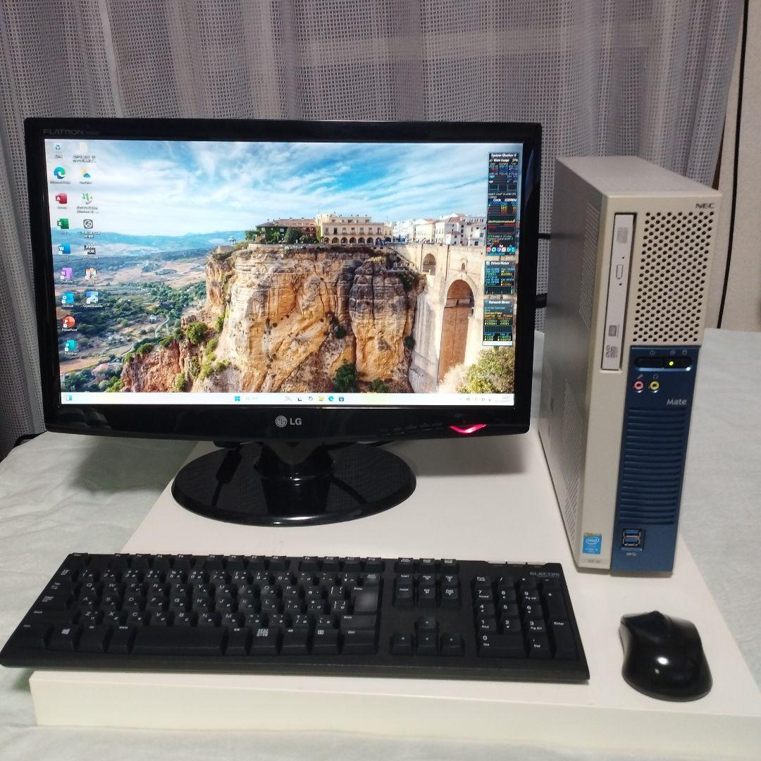 【SSD,Office搭載】i5+8GB+160+500GB NEC製PCセット