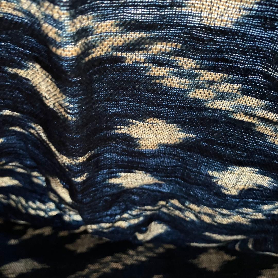 sorairo★うさとの服 藍染風・ヘンプ混 イカパンツ／巻きスカート風