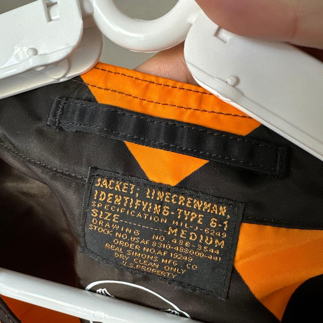 MサイズUSAF G-1LineCrewmanJacketCustomPatch