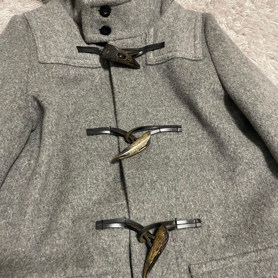 HYKE　ダッフルコート　ウール混　レディース　アウター　Lグレー　希少色　1