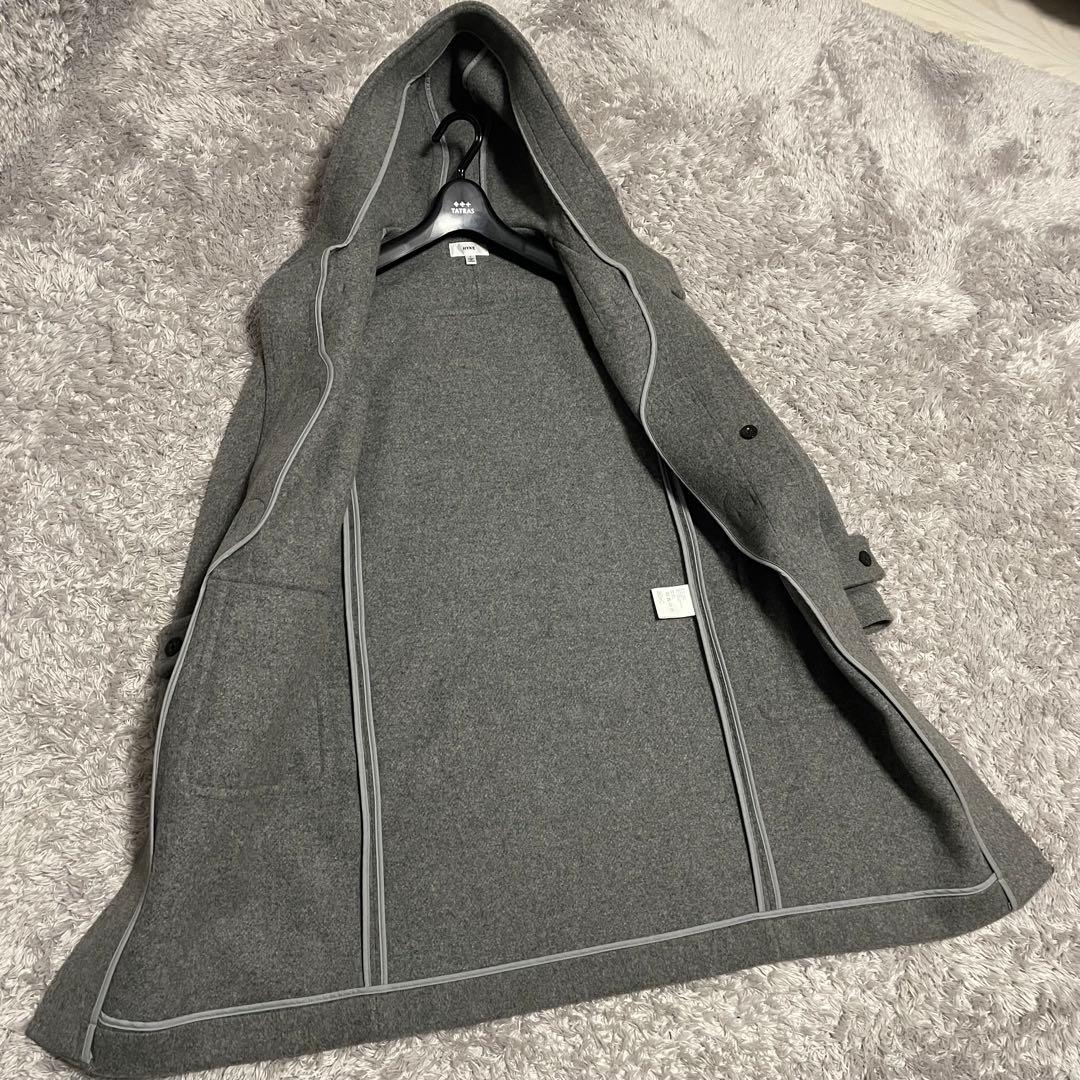 HYKE　ダッフルコート　ウール混　レディース　アウター　Lグレー　希少色　1