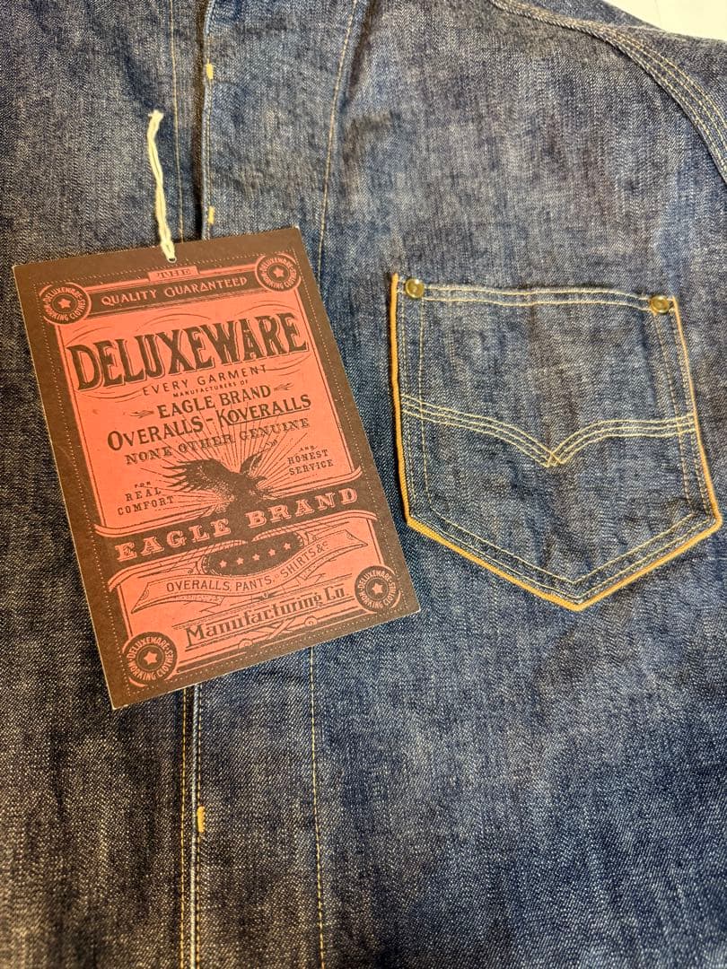 DELUXEWARE デラックスウエア　7640 デニムシャツ　ＸＬ