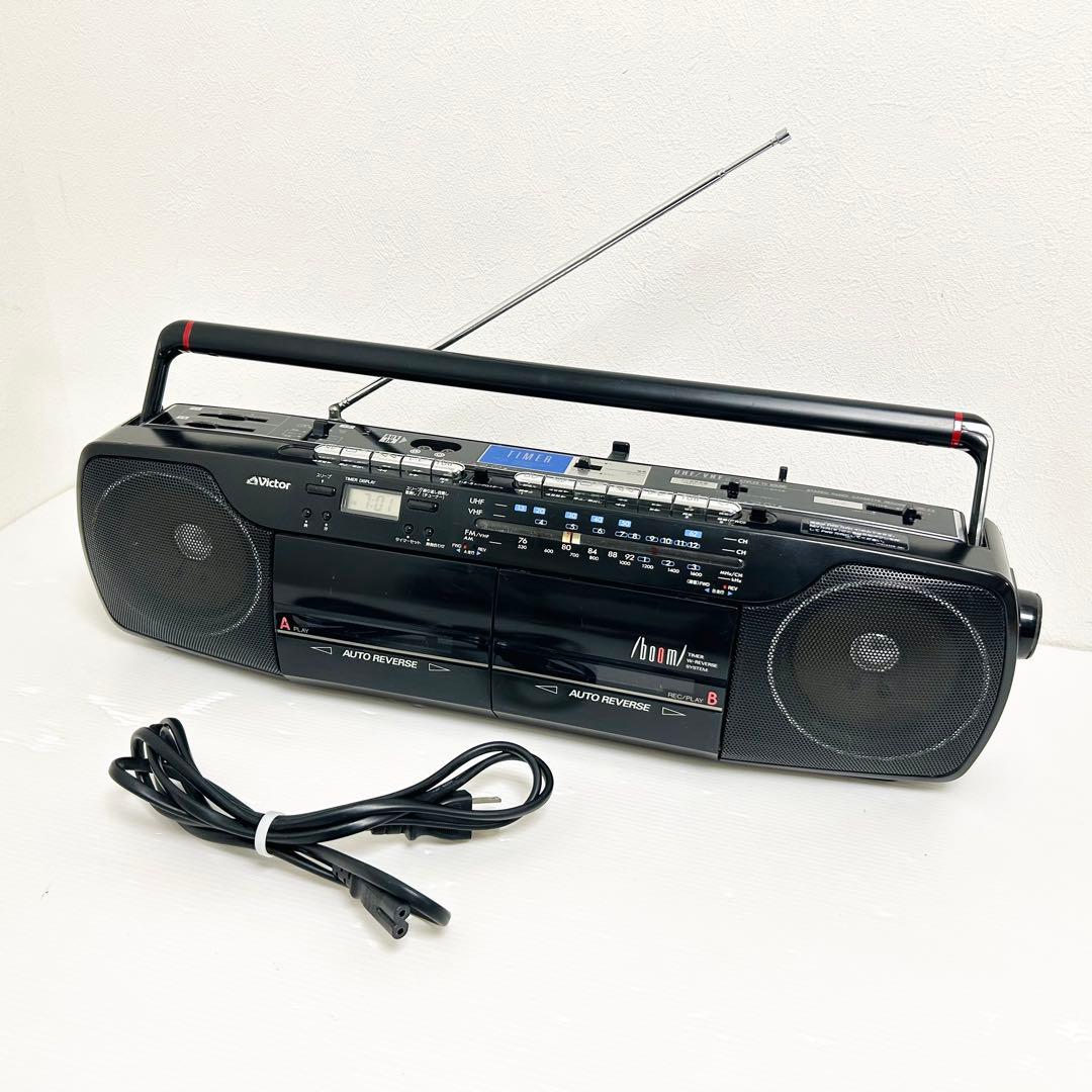 Victor ステレオラジカセ カセットプレーヤー RC-F3 ブラック