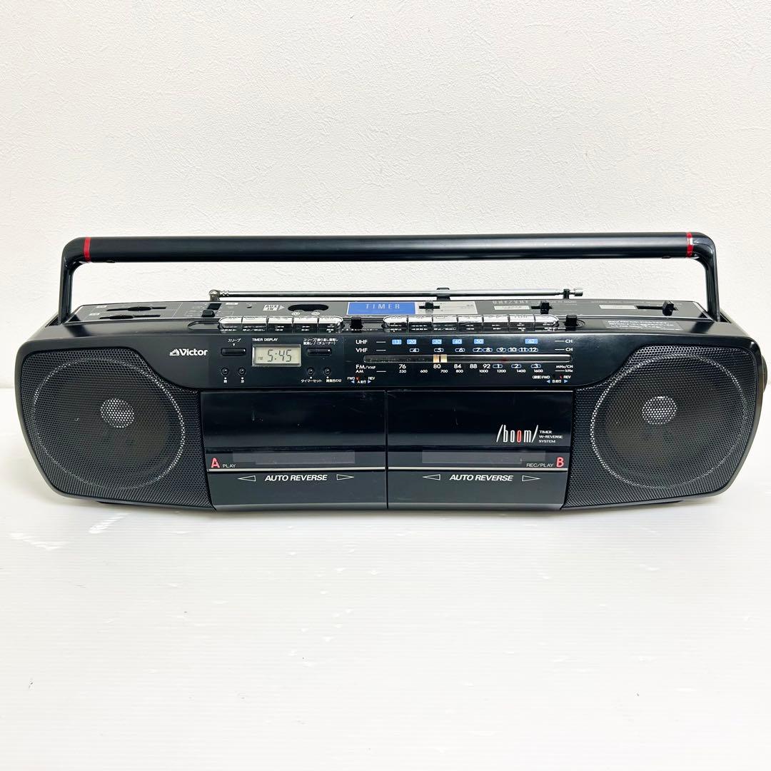 Victor ステレオラジカセ カセットプレーヤー RC-F3 ブラック