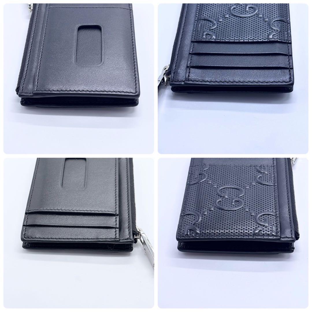 グッチ フラグメントケース ユニセックス ジャンボGG コンパクト 財布 黒