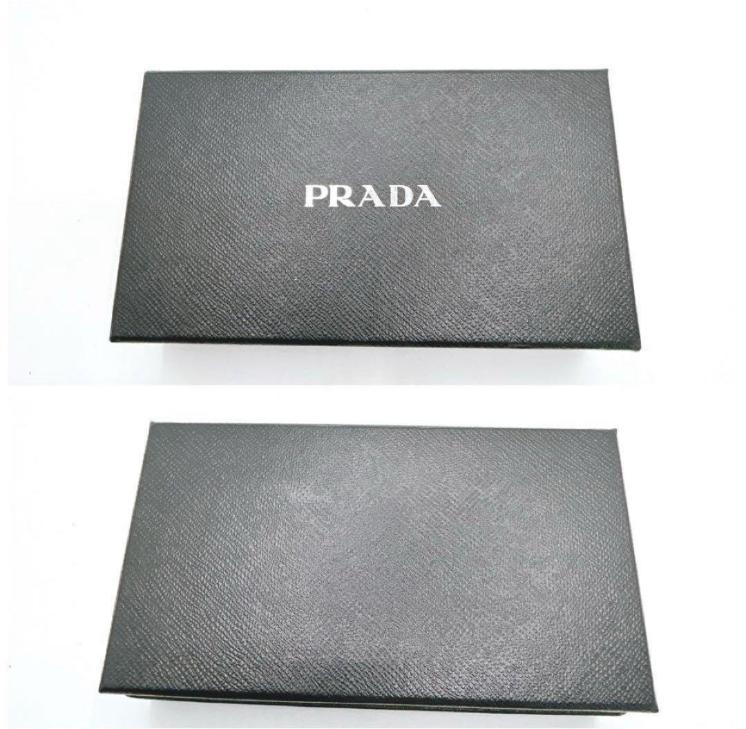 【極美品・箱付き】PRADA 長財布 キャンバス×レザーブラウン系
