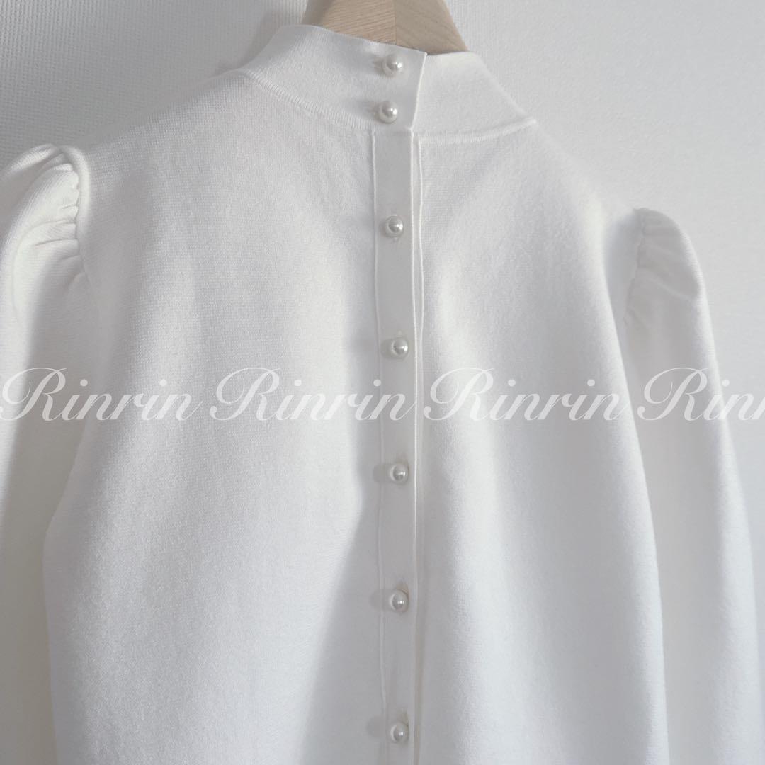 【未使用】ANAYI 16Gミラノリブハイネックプルオーバー 38