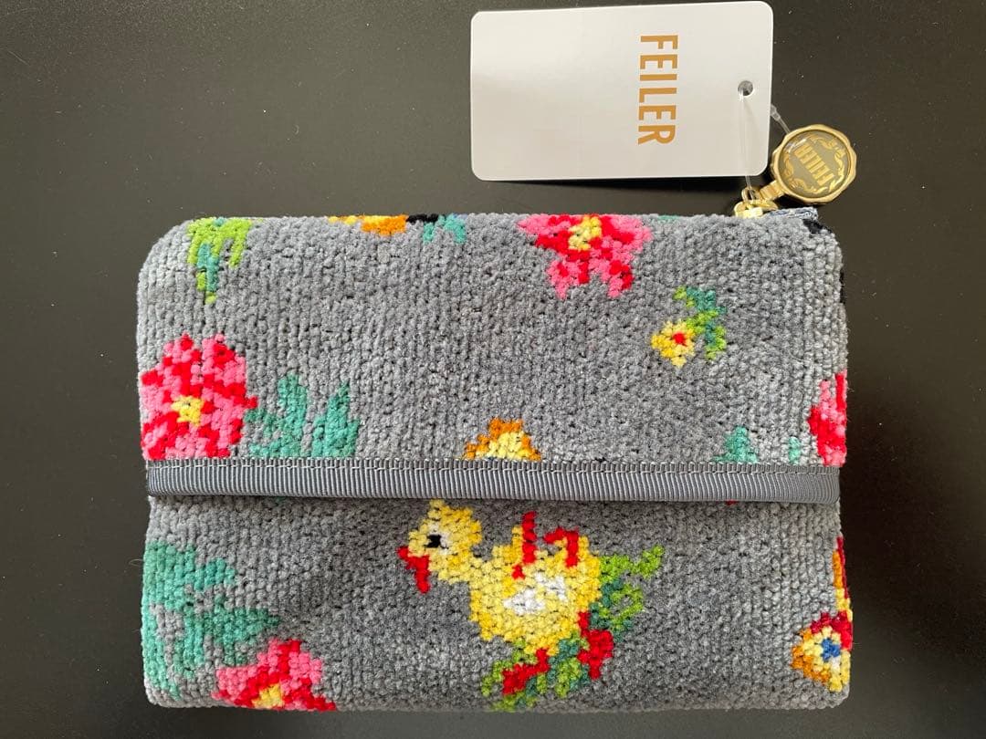 フェイラー　ハイジ　グレー　ティッシュポーチ　銀座本店・WEB限定