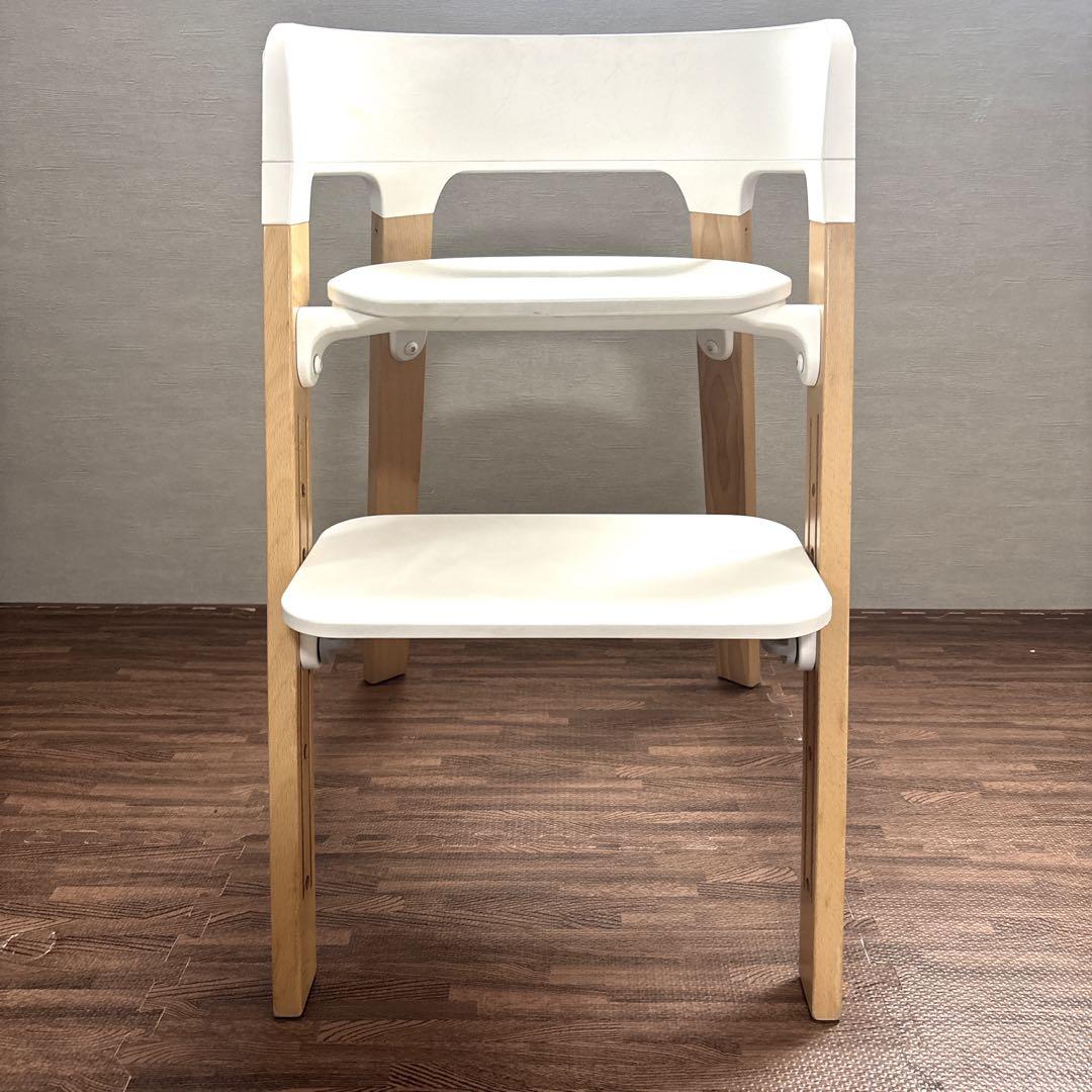 【美品】 STOKKE ステップス ハイチェア ホワイト ベビーチェア