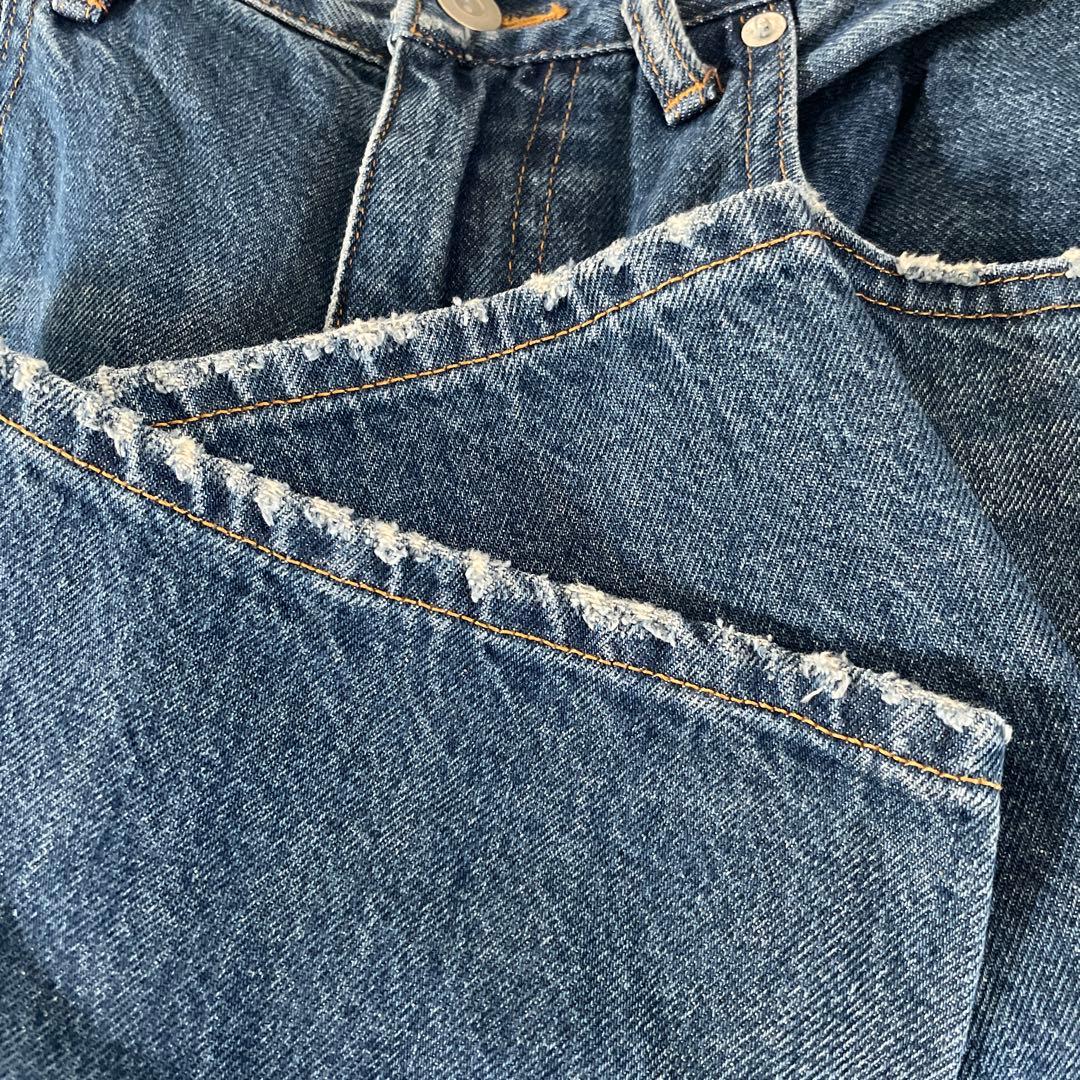 Curensology カレンソロジー ダメージカーヴィーデニムパンツ　40