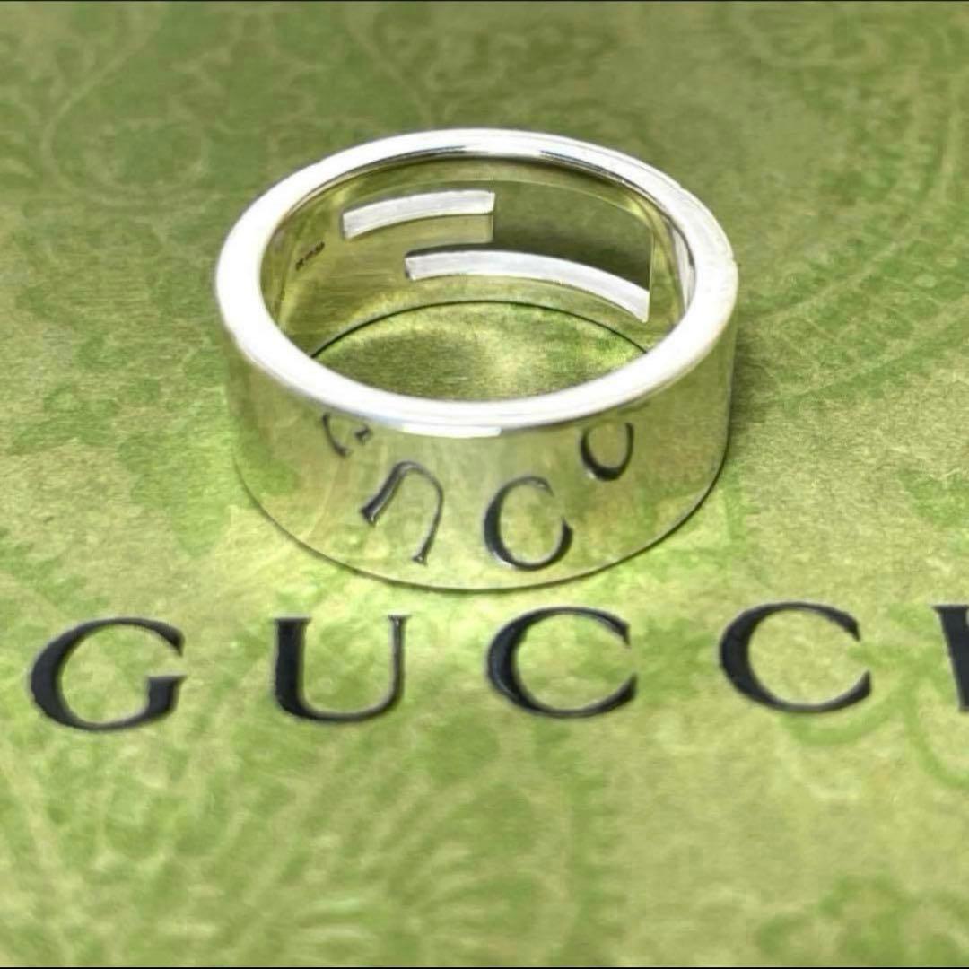 GUCCIグッチ ブランデッドGリング 12号 シルバー925