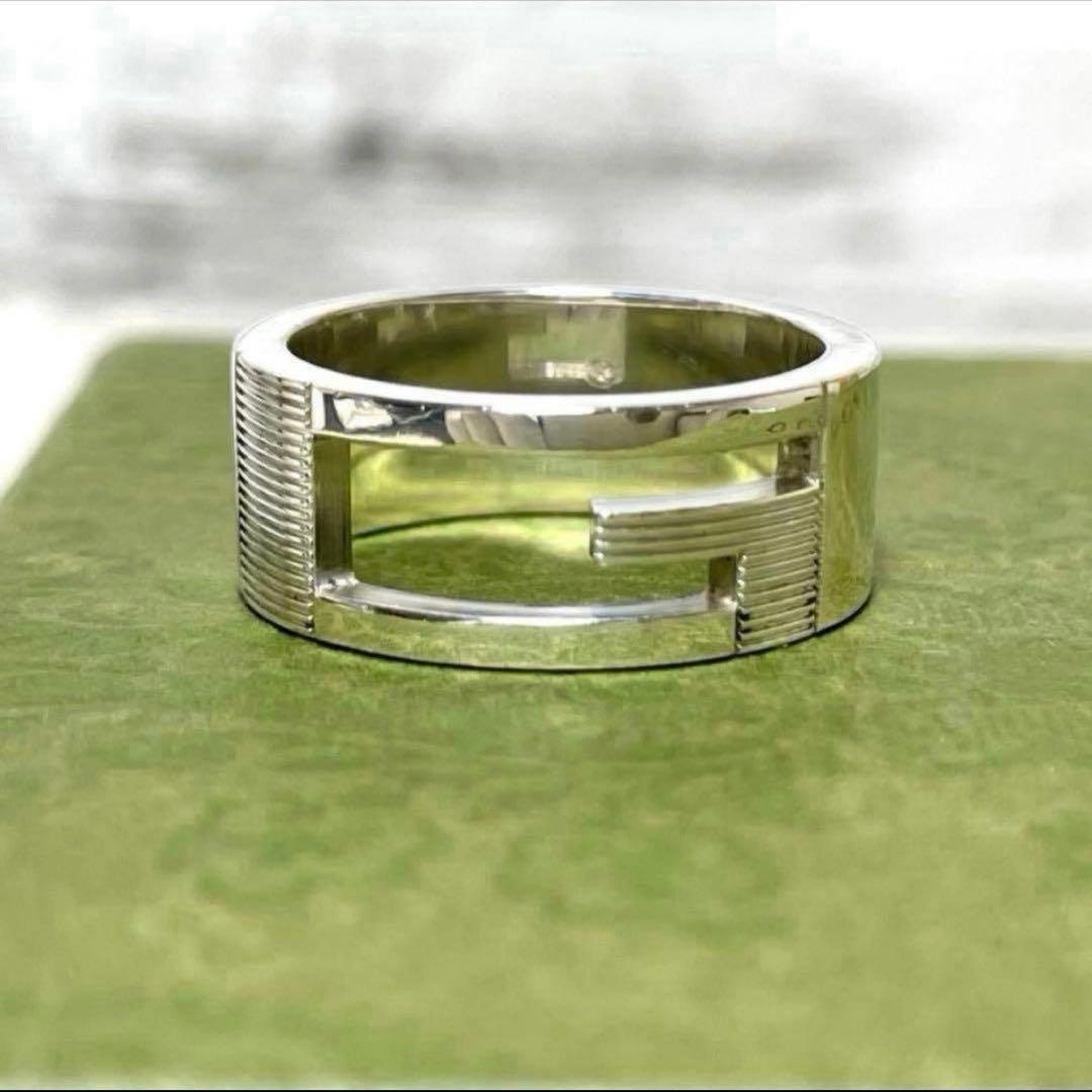 GUCCIグッチ ブランデッドGリング 12号 シルバー925