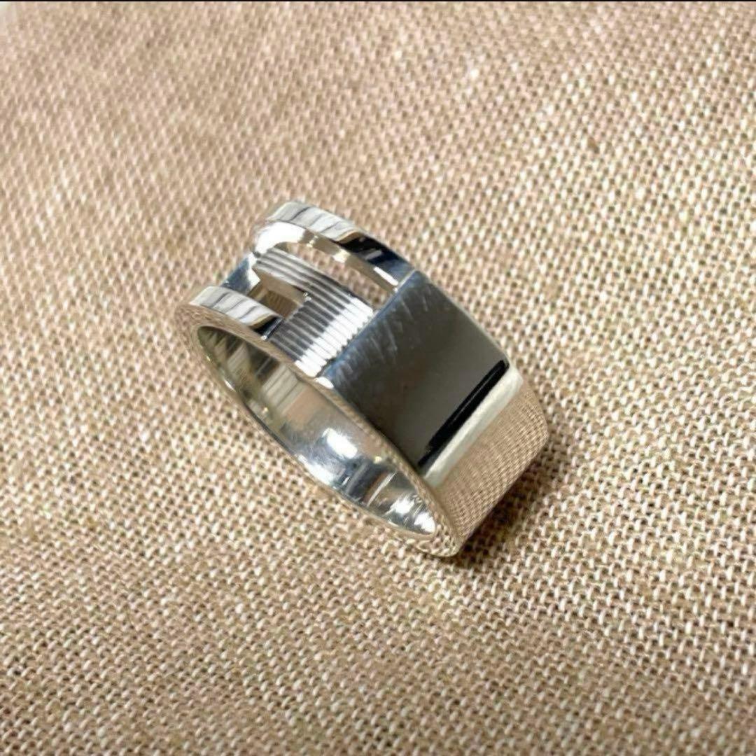 GUCCIグッチ ブランデッドGリング 12号 シルバー925