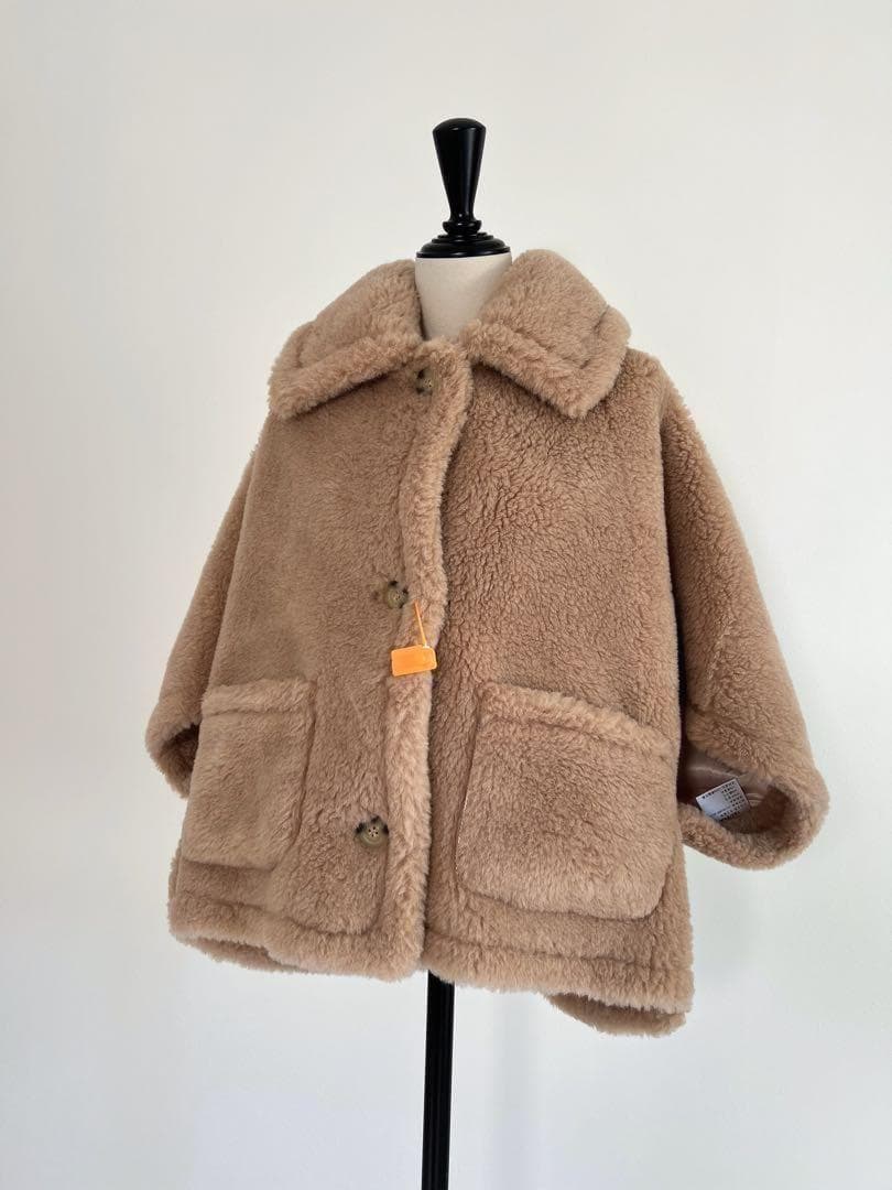 最新作❗️新品未使用 ベアポケットケープコート ミルクティーベージュ