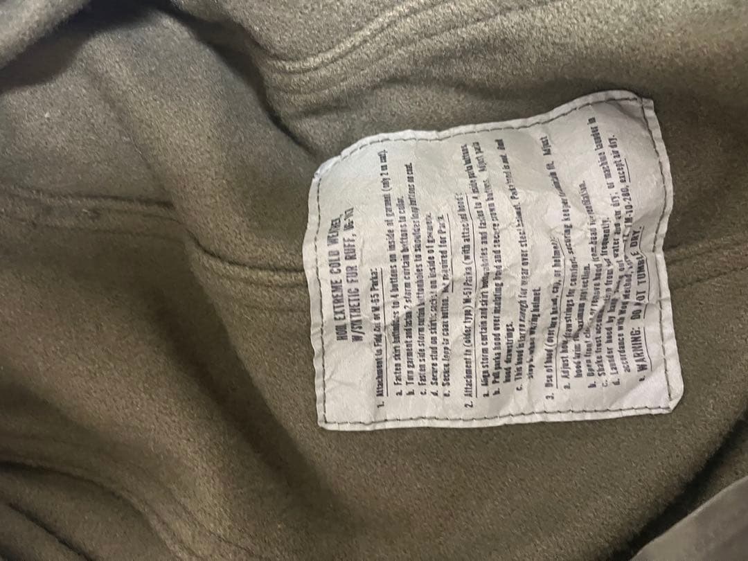 米軍実物　Ｍ-65 フィッシュテールパーカ フルセット