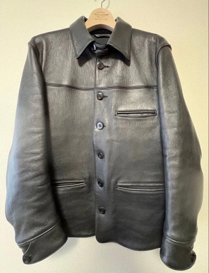 アディクトクローズ　シープスキン カーコート ブラック　サイズ42