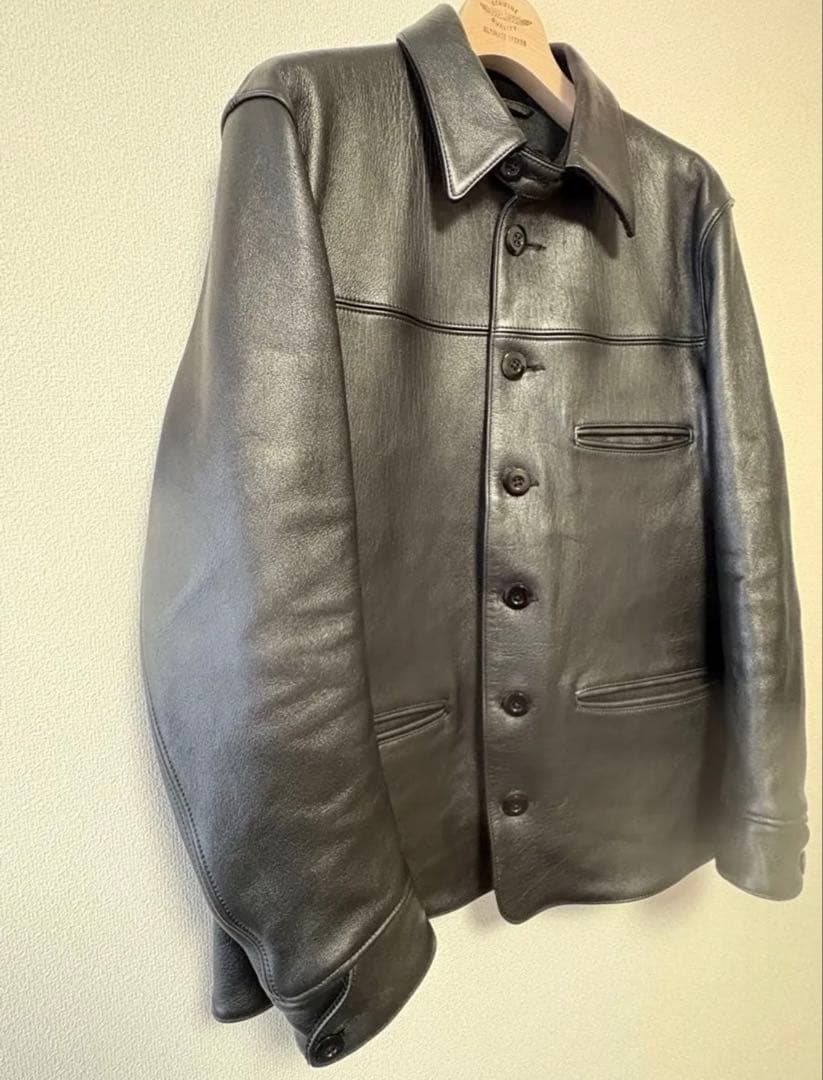アディクトクローズ　シープスキン カーコート ブラック　サイズ42