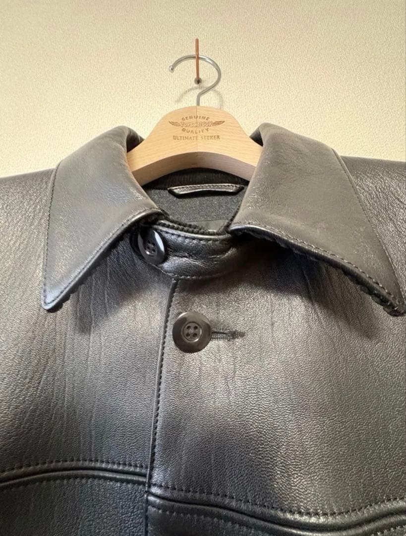 アディクトクローズ　シープスキン カーコート ブラック　サイズ42