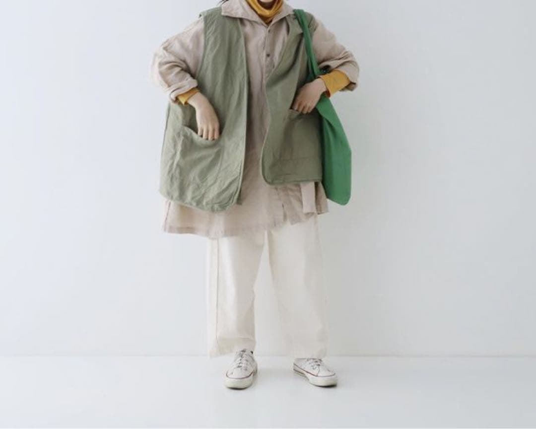 nestRobe　コットンラミーキルティングリバーシブルベスト　ネストローブ