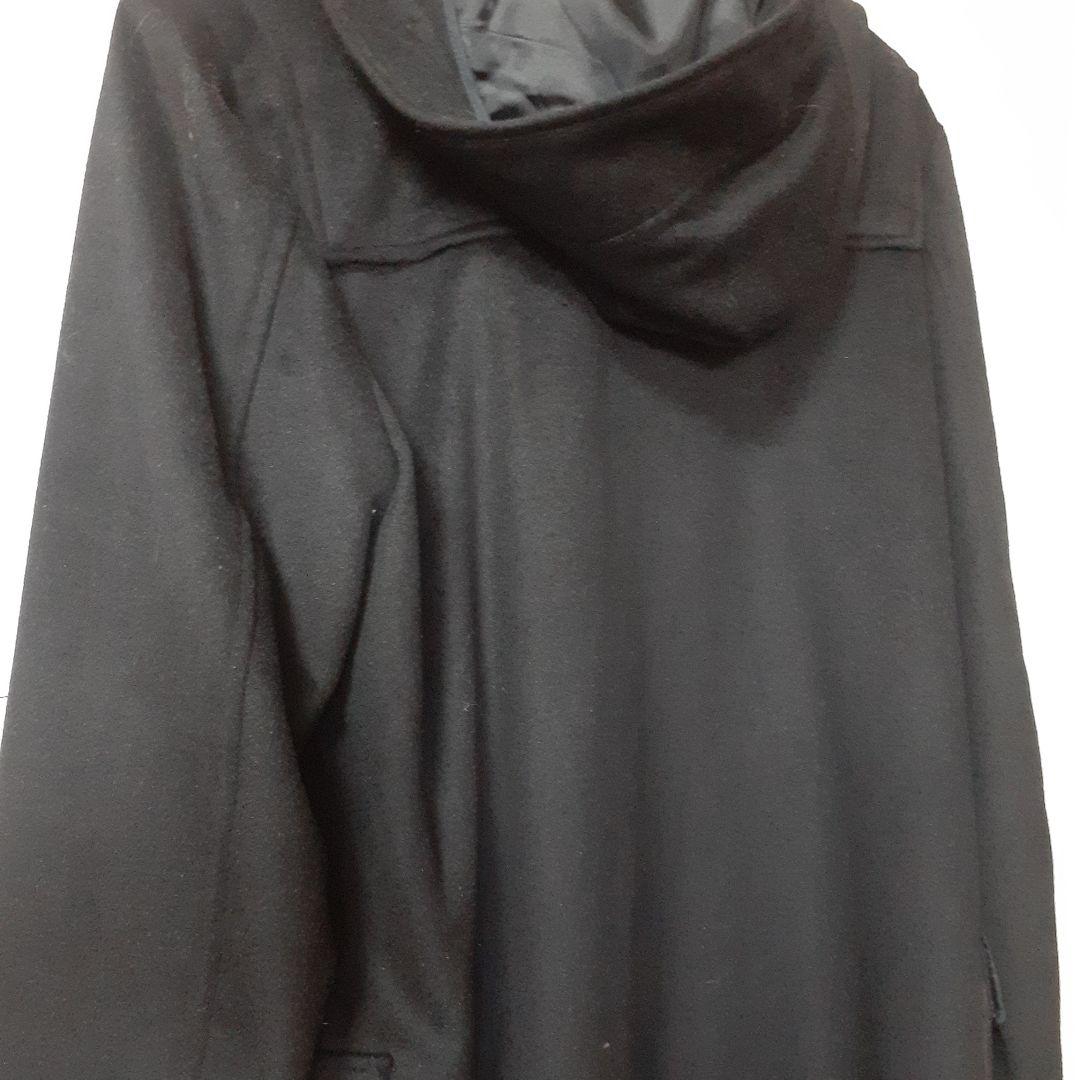 an‼️JPRESS❤️フラノ地ネイビー ダッフルコート フード付き