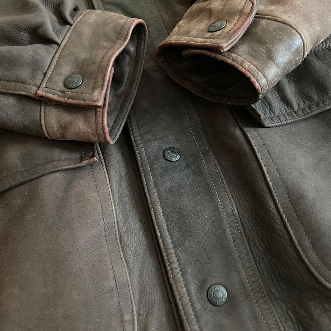 USA製　ショット Schott カーコート　42 ブラウン　レザー
