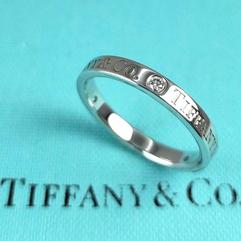 ●SALE●【ティファニー】フラット　バンド　ダイヤ　３Ｐ　１６号　2297