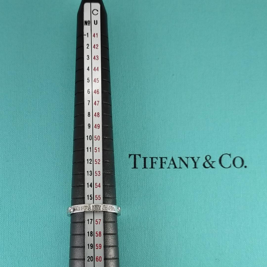 ●SALE●【ティファニー】フラット　バンド　ダイヤ　３Ｐ　１６号　2297