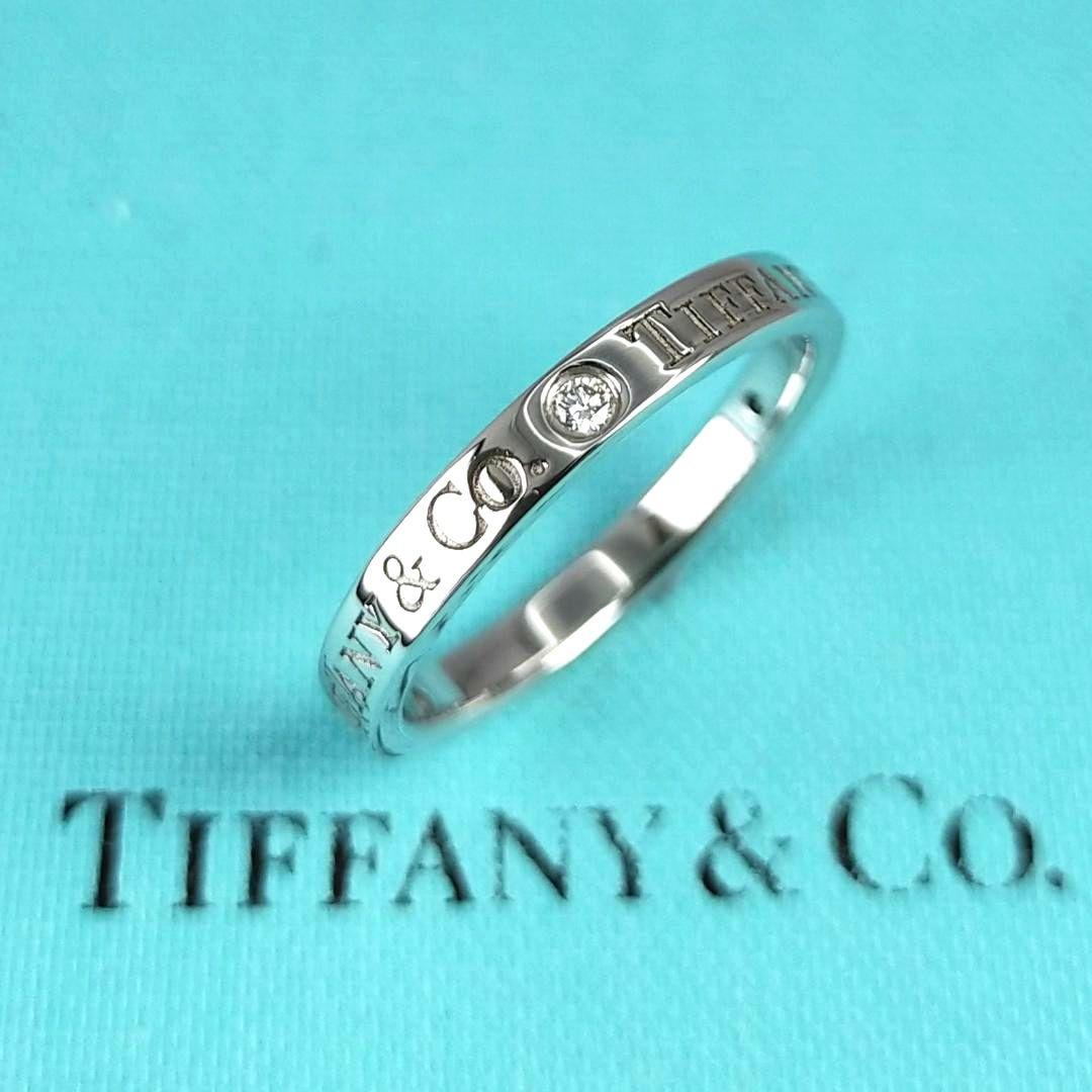 ●SALE●【ティファニー】フラット　バンド　ダイヤ　３Ｐ　１６号　2297
