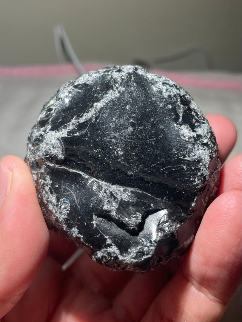 研磨品　十勝石玲瓏　ブルー、パープルシラー　レインボーオブシディアン　特級品