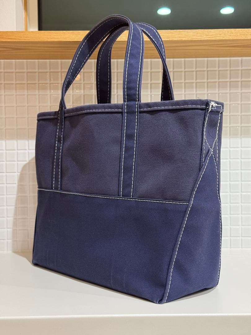 【美品】エルエルビーン×ビームス トートバッグ ボートアンドトート ネイビー M