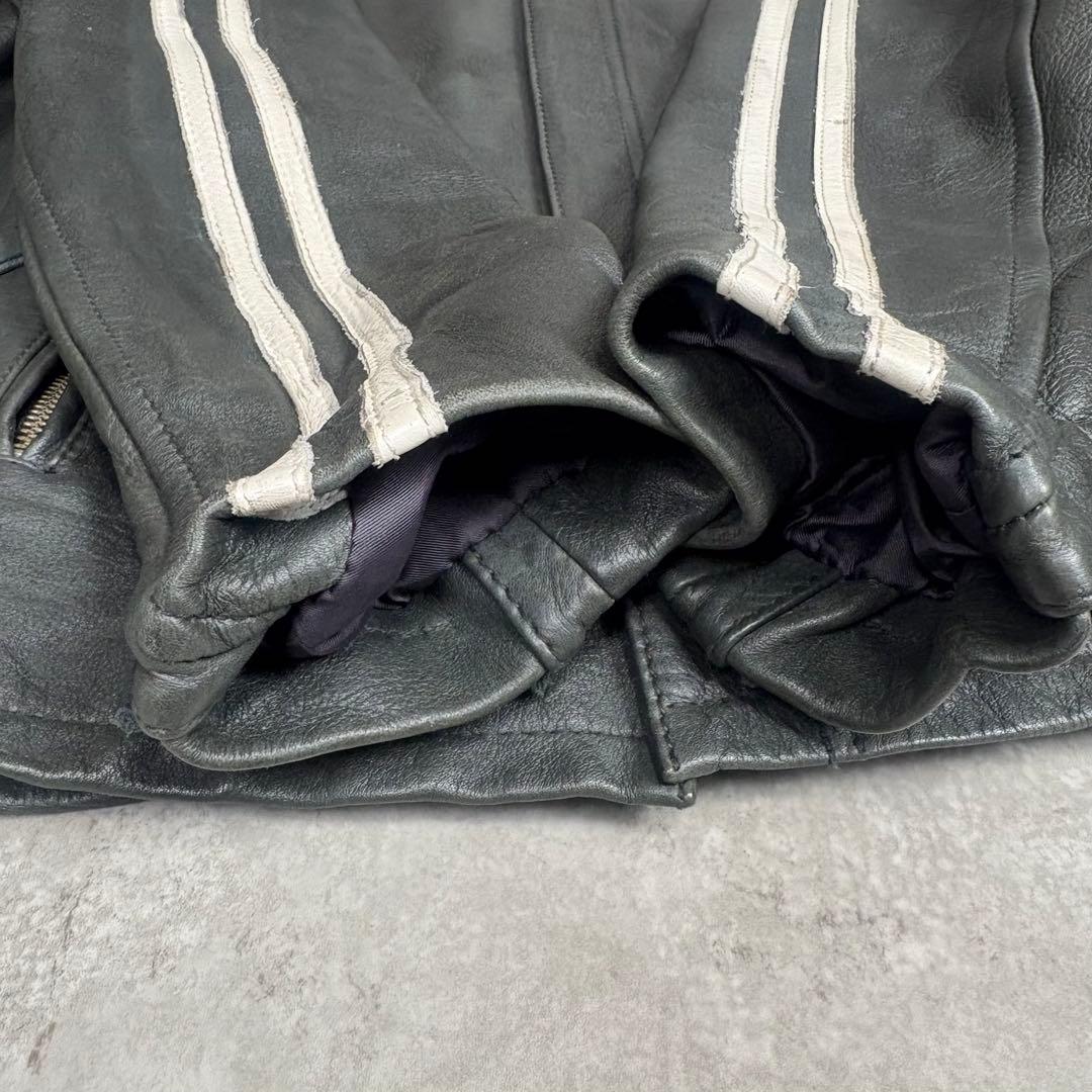 ショット　 Schott シングル　レザー ライダースジャケット　L カーキ