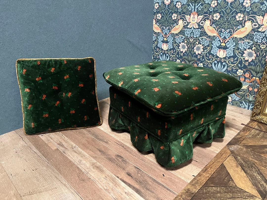 n's close＊スツール オットマン クッション付 アンティーク