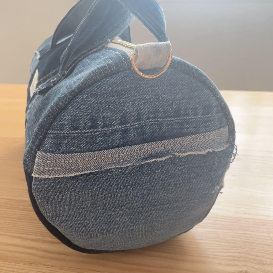 デニムリメイク ドラム型バッグ
