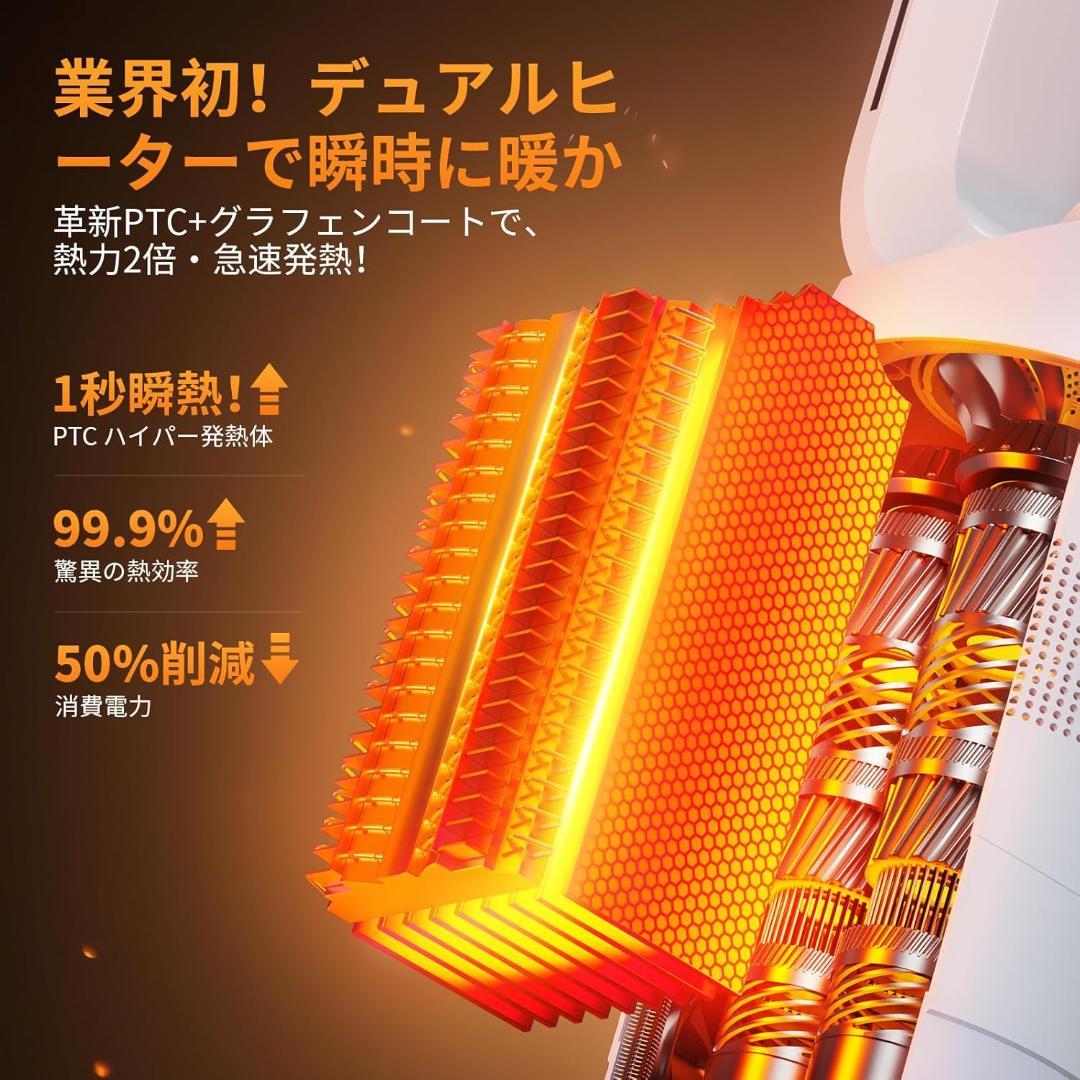 セラミックヒーター【2025業界初・ 暖房・冷房・空気清浄・空気循環 4in1】